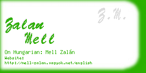 zalan mell business card